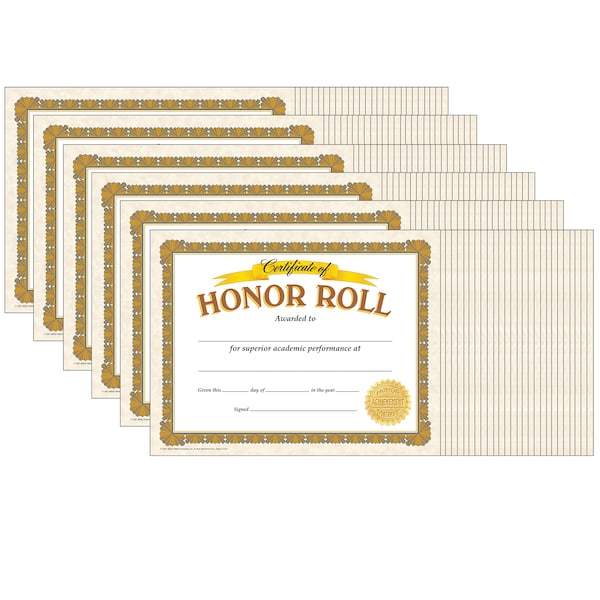 Trend Enterprises Honor Roll Classic Certificates, 30 Per Pack, PK6 T11307 - main